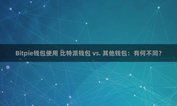 Bitpie钱包使用 比特派钱包 vs. 其他钱包：有何不同？