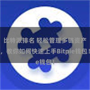 比特派排名 轻松管理多链资产，教你如何快速上手Bitpie钱包！