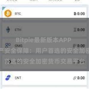 Bitpie最新版本APP 比特派数字资产安全保障：用户首选的安全加密货币交易平台