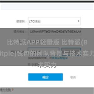 比特派APP轻量版 比特派(Bitpie)钱包的团队背景与技术实力