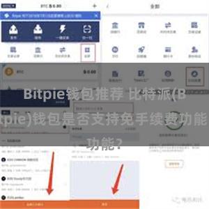 Bitpie钱包推荐 比特派(Bitpie)钱包是否支持免手续费功能？