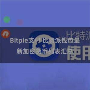 Bitpie支付 比特派钱包最新加密货币列表汇总