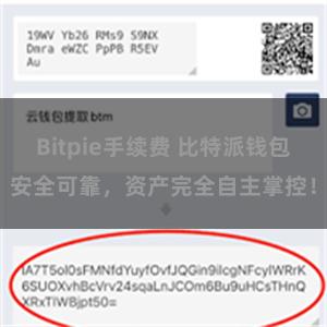 Bitpie手续费 比特派钱包安全可靠，资产完全自主掌控！
