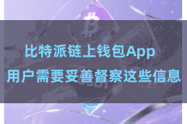 比特派链上钱包App  用户需要妥善督察这些信息