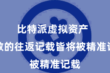 比特派虚拟资产  悉数的往返记载皆将被精准记载