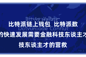 比特派链上钱包  比特派数字货币的快速发展需要金融科技东谈主才的营救